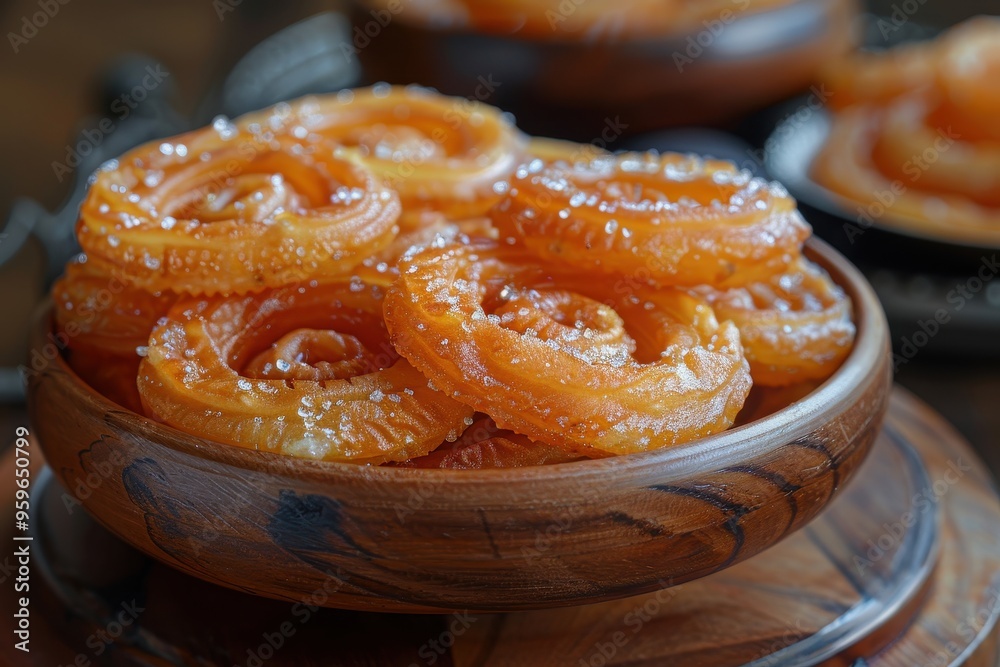 Pakistan: Jalebi Deep-fried spirals soaked in sugar syrup, served hot. Pakistan: Jalebi Deep-fried spirals soaked in sugar syrup, served hot.