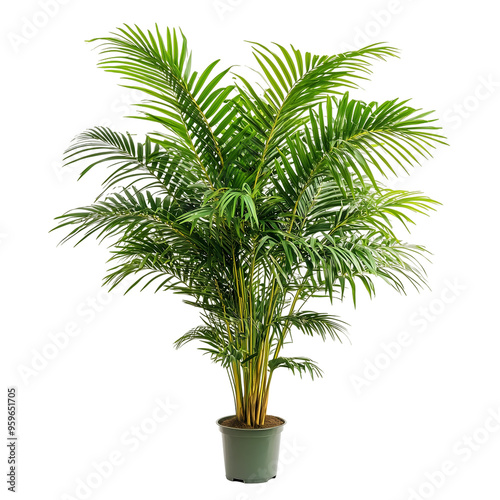 palm tree isolated on white, Areca Palm isolated on white background
