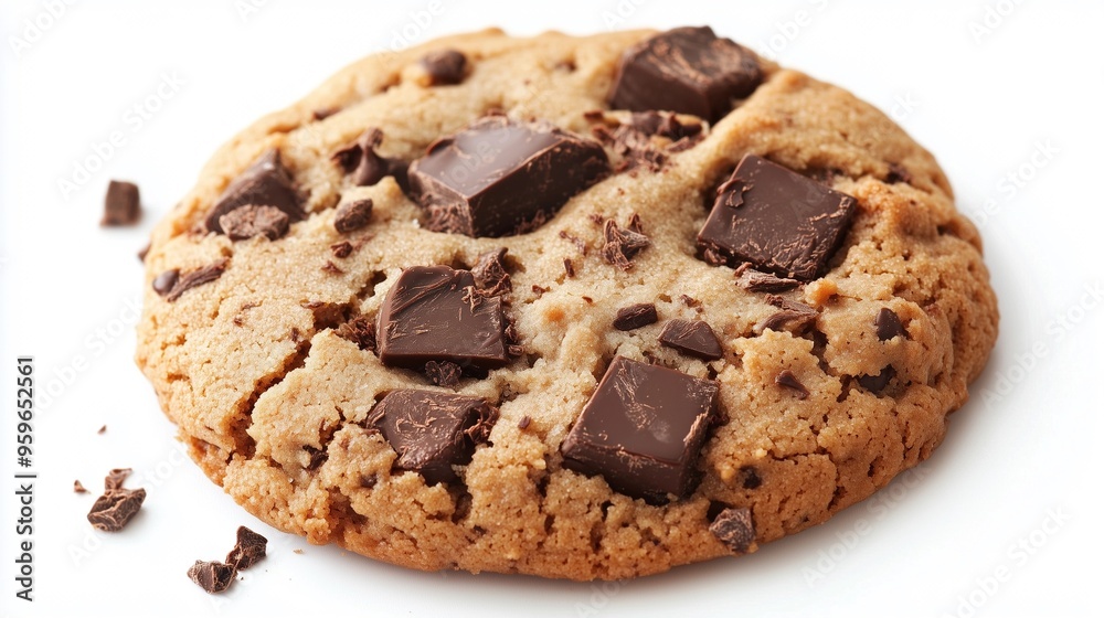 chocolate chip cookie on white background chocolate chip cookie on white background