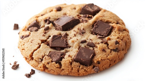 Wallpaper Mural chocolate chip cookie on white background Torontodigital.ca