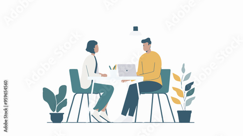 
people are talking on a podcast, sitting at a table, asking each other questions, each talking into a microphone white background