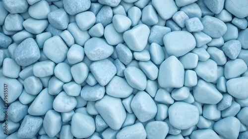 Pale blue aesthetic smooth stones background	