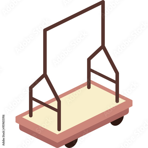 Luggage Cart Illustration