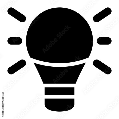 bulb, lamp, light, watts, electronic solid or glyph icon