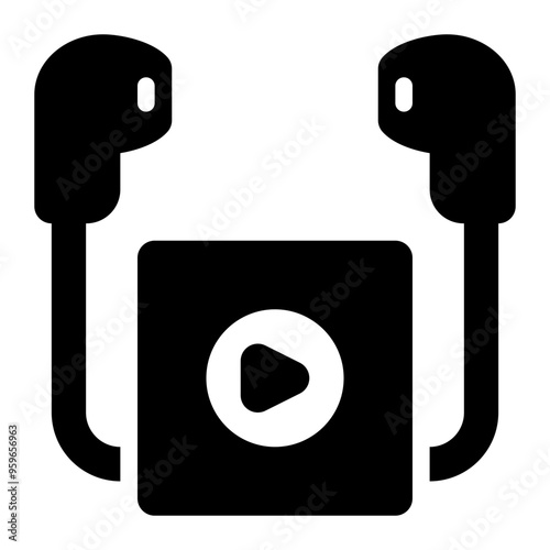 mp3 player, music, player, portable, electronic solid or glyph icon