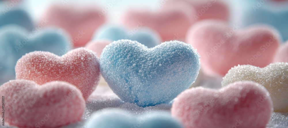 Obraz premium Colorful Pastel Marshmallow Background