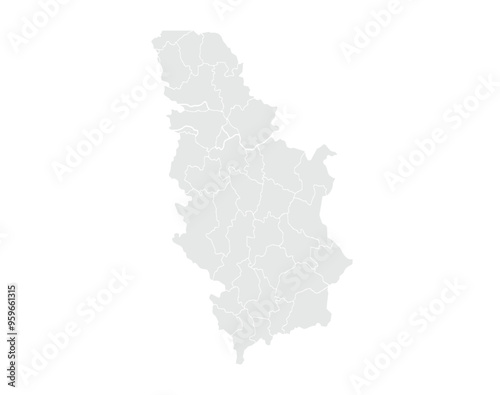 Map of Serbia.for website layouts,background,education, precise,customizable,Travel worldwide,map silhouette backdrop,earth geography, political,reports. Grayscale style ,isolated on white background.