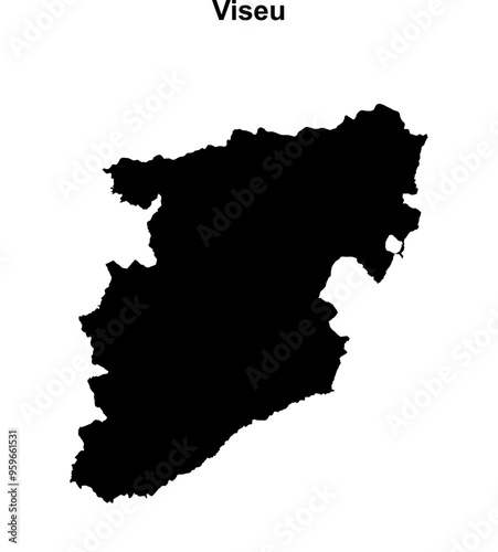 Viseu outline map