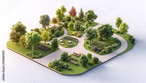 Aerial View of a Lush Park.