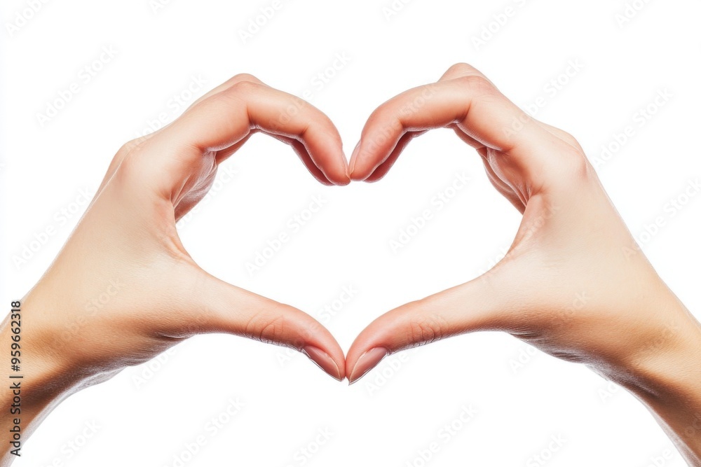 Hands Skillfully Forming a Beautiful Heart Symbol to Represent Love and Deep Compassion