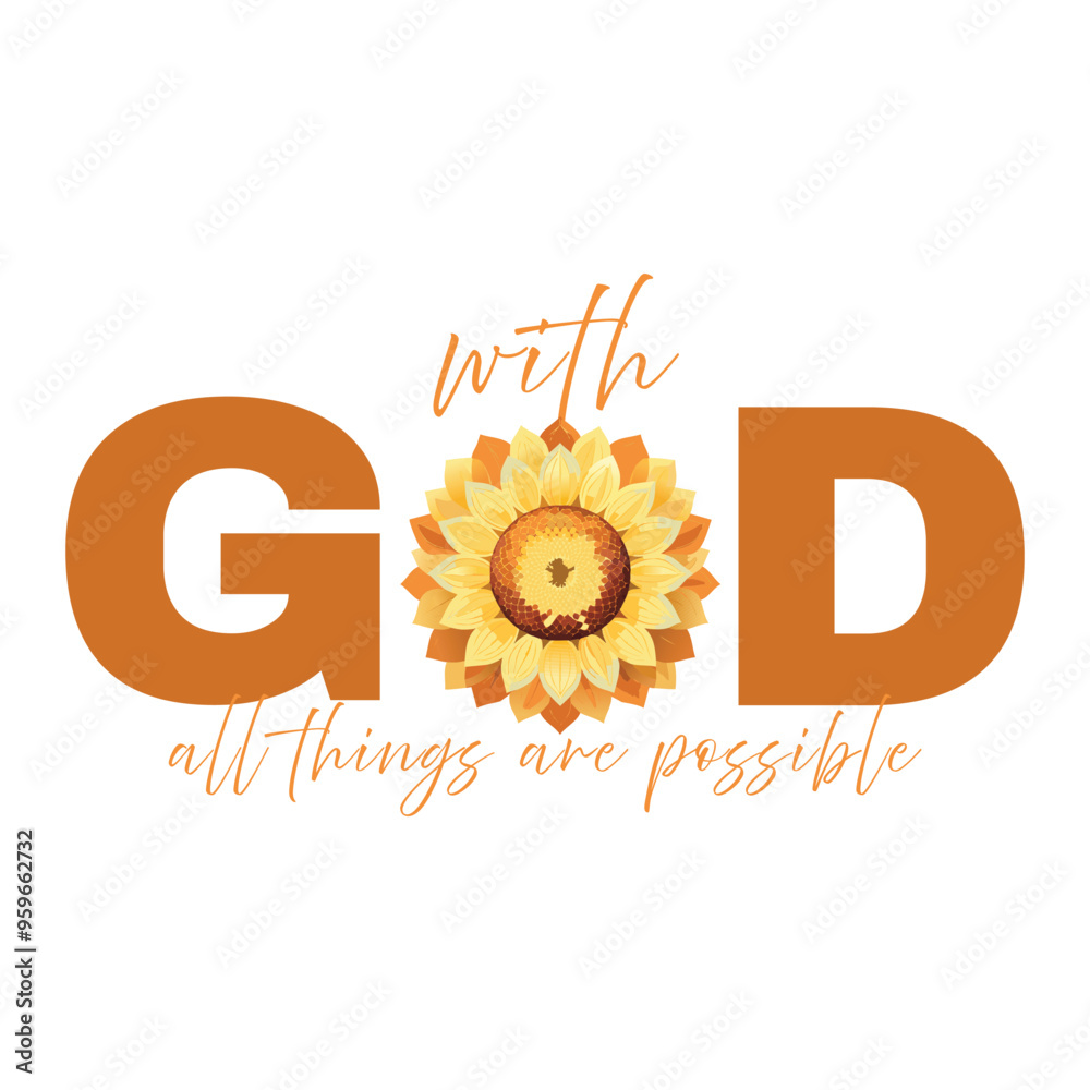 Naklejka premium Bible Verse Design. Christian faith for print or use as poster, card, flyer or T Shirt
