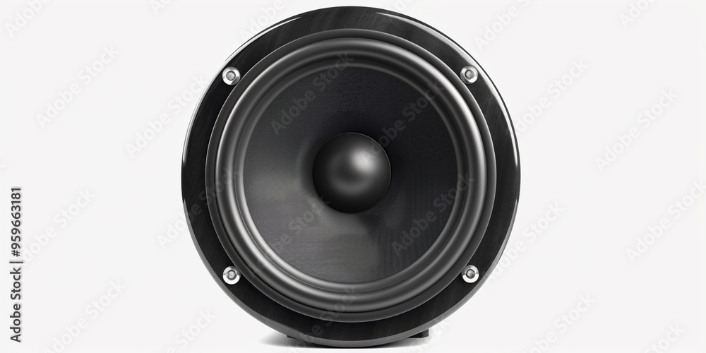 Black speaker isolated on a white background Black speaker isolated on a white background
