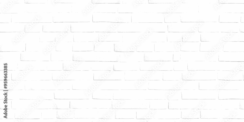 Vector black and white grunge brick wall Transparent background