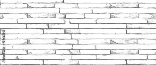 Vector grunge style brick wall Transparent texture.
