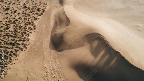 Aerial View of Sand Dunes