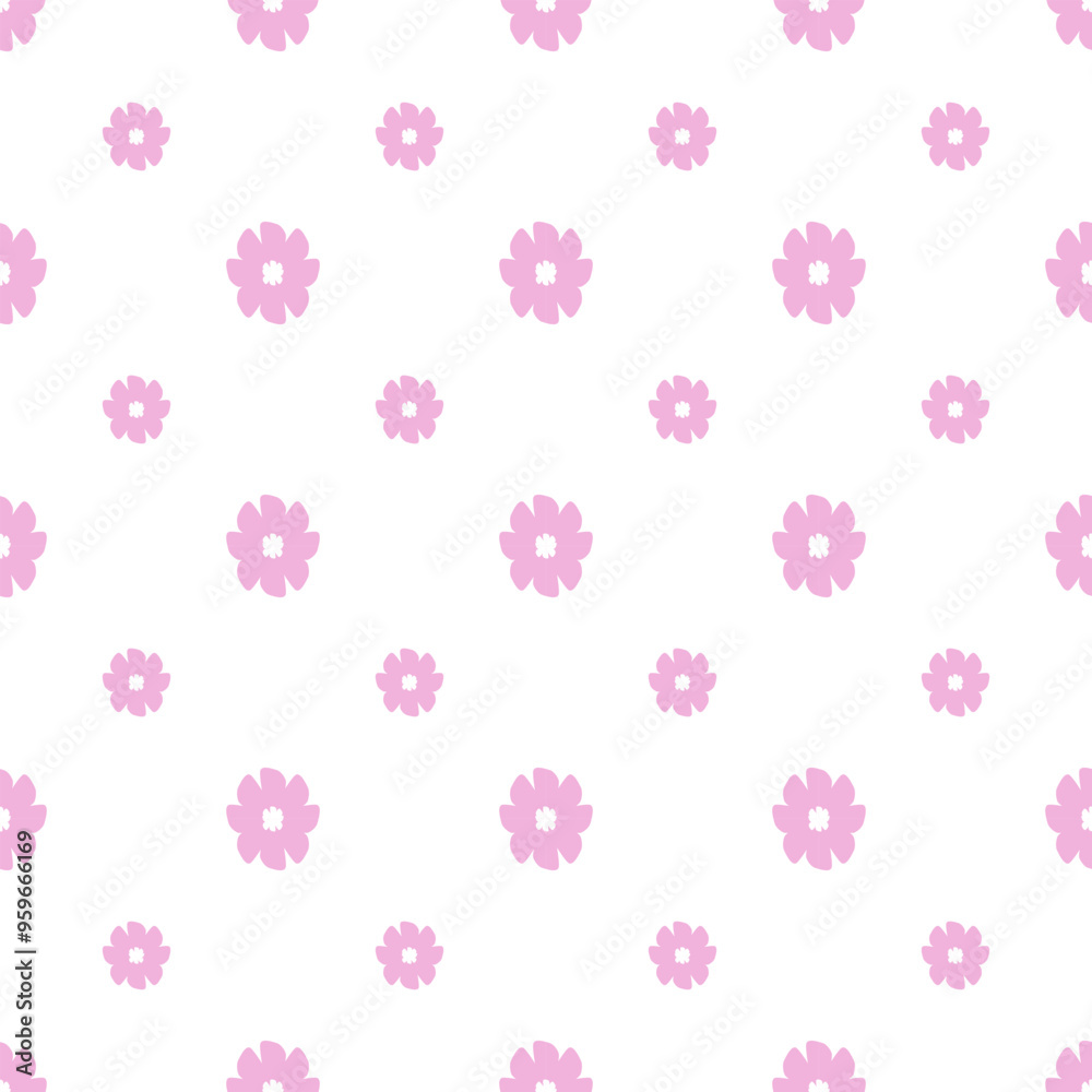 Seamless pink floral pattern, Simple pattern design background with flowers for wrapped paper, fabric, wallpaper,backdrop Seamless pink floral pattern, Simple pattern design background with flowers for wrapped paper, fabric, wallpaper,backdrop