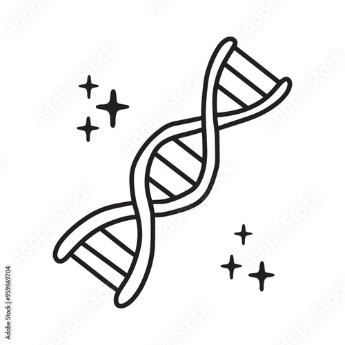 Hand Drawn DNA illustration