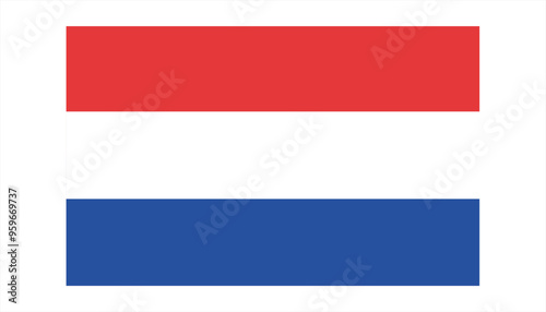 Illustration of the Netherlands national flag
