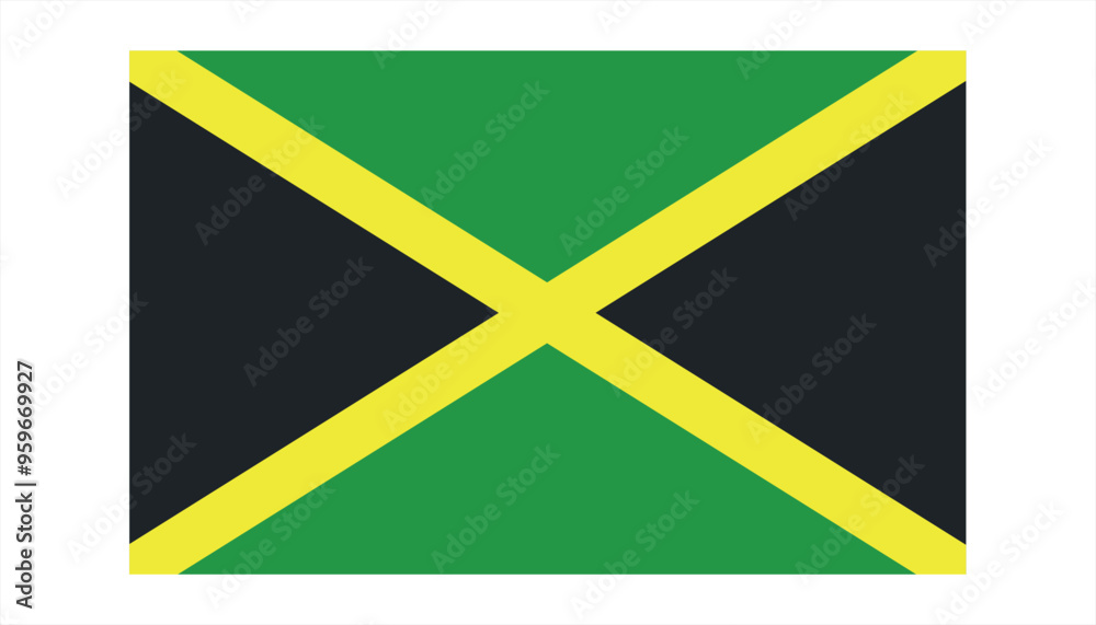 Jamaican flag vector illustration 
