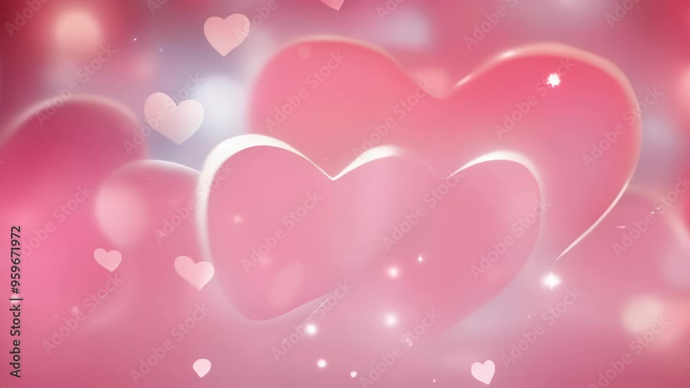 Heart Shaped Balloons Floating in the Sky Heart Shaped Balloons Floating in the Sky