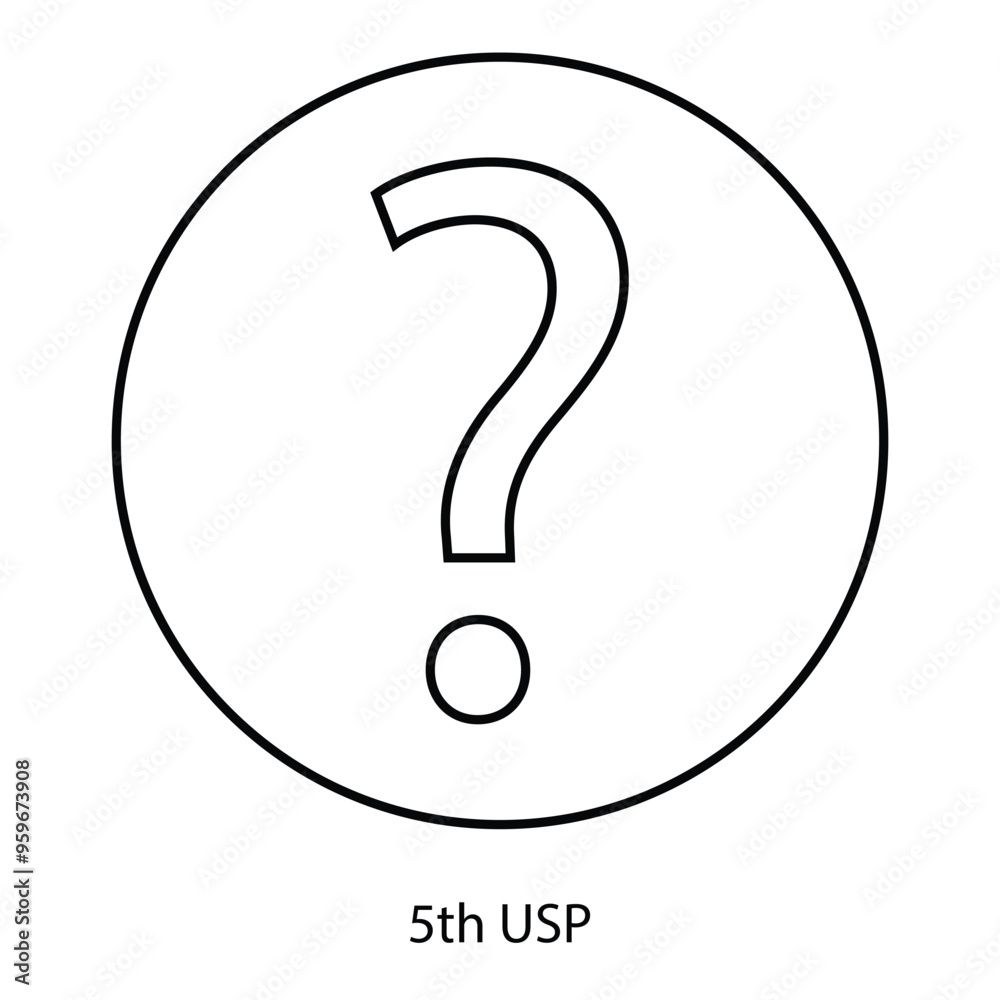 5th USP Icon: Unique Selling Proposition Highlighting Key Product Features and Market Differentiation. 5th USP Icon: Unique Selling Proposition Highlighting Key Product Features and Market Differentiation.