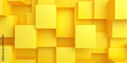 Yellow minimalistic geometric abstract background with seamless dynamic square suit for corporate, business, wedding art display products blank 