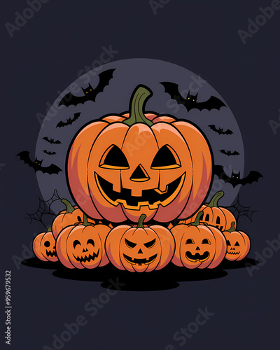 illustration of a Halloween pumpkin 