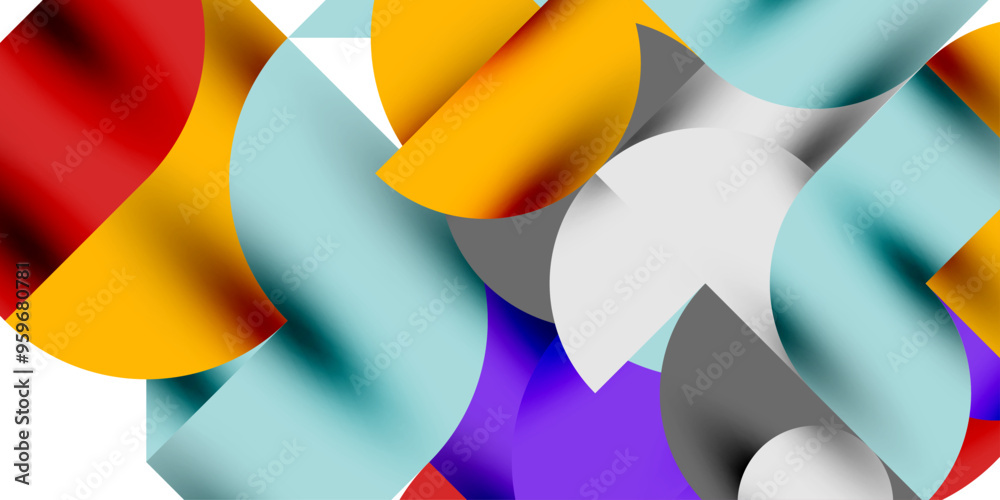 Tech minimal circular shapes geometric art. Vector modern circles Tech minimal circular shapes geometric art. Vector modern circles