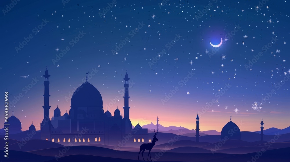 Flat background for islamic eid al-adha celebration Flat background for islamic eid al-adha celebration