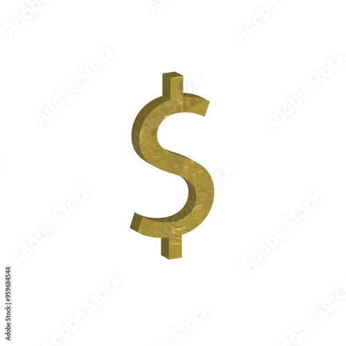 3D vector dollar