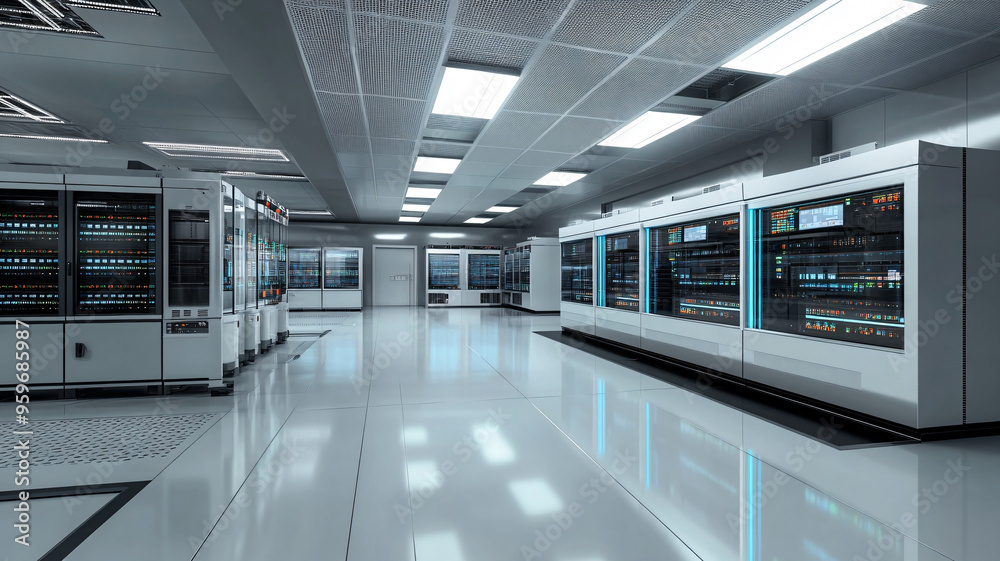 Obraz premium server rack with servers