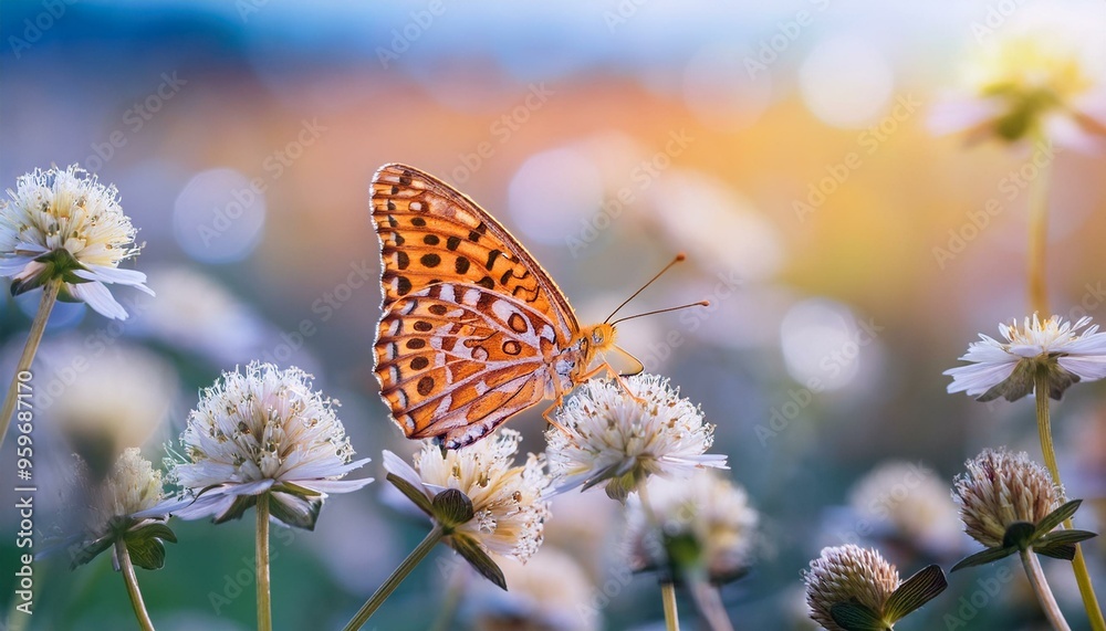 Obraz premium butterfly on a flower
