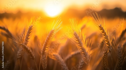 Golden Wheat Field at Sunset