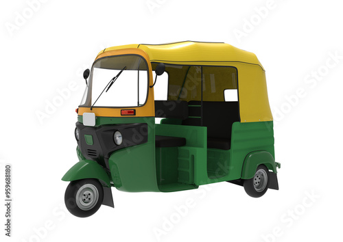 Auto Rickshaw or TukTuk transperant background 