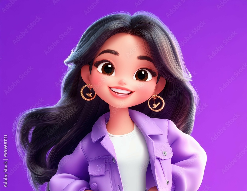 A joyful girl spins gracefully, showcasing her long hair and vibrant outfit, capturing the essence of fluid motion. A joyful girl spins gracefully, showcasing her long hair and vibrant outfit, capturing the essence of fluid motion.