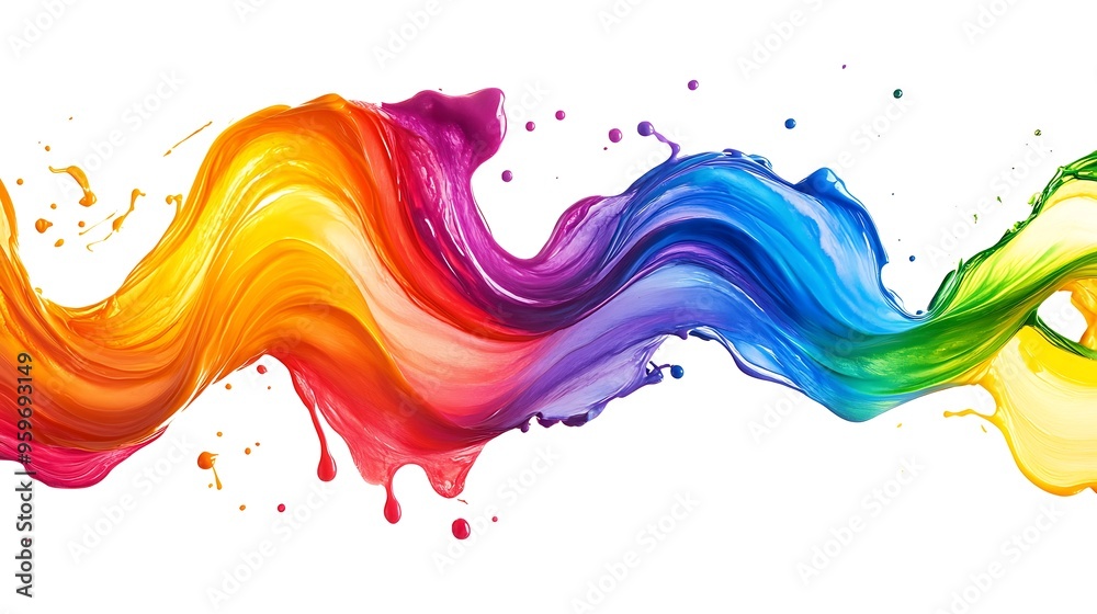 Vibrant Paint Swirl - A Colorful Abstract Composition Vibrant Paint Swirl - A Colorful Abstract Composition