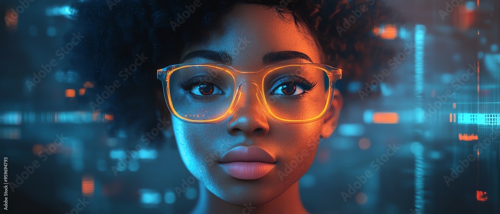 3D illustration of African American woman Coco 3D illustration of African American woman Coco