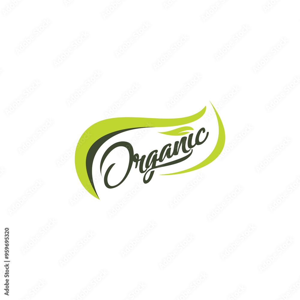 Obraz premium Organic Logo Vector. Leaf Nature Design