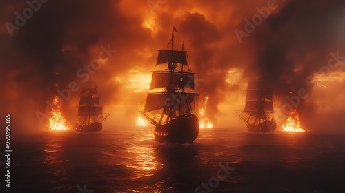 The Pirate Vortex, adventure pirate ship storm.