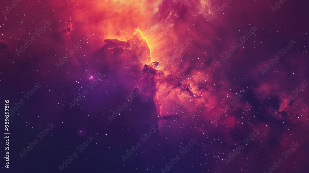 Cosmic Nebula with Vibrant Colors Cosmic Nebula with Vibrant Colors