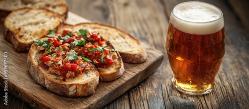 Tapas a few toasted bread s...