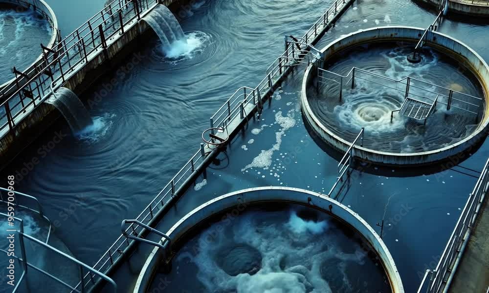 Aerial View of Water Treatment Plant