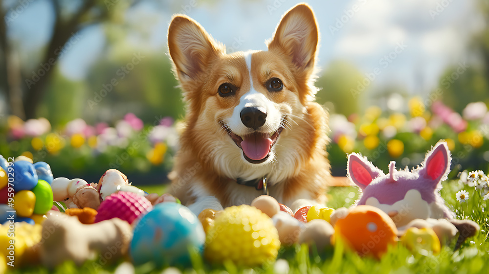 A Joyful Dog's Day OutPlaytime in a Colorful Park Surrounded by ToysTreatsand Grooming Essentials A Joyful Dog's Day OutPlaytime in a Colorful Park Surrounded by ToysTreatsand Grooming Essentials