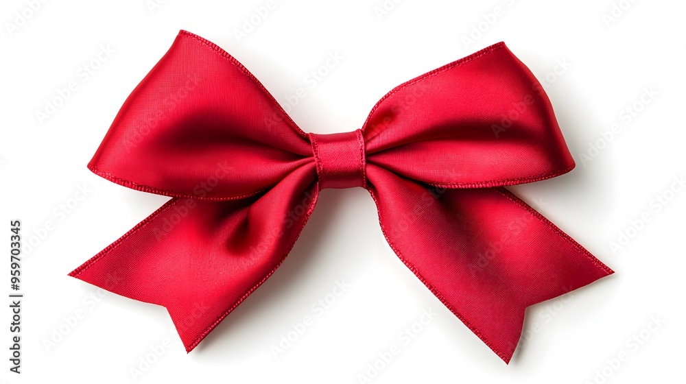 A vibrant red satin bow, elegantly crafted with smooth edges, perfect for gift wrapping and decorative purposes. A vibrant red satin bow, elegantly crafted with smooth edges, perfect for gift wrapping and decorative purposes.