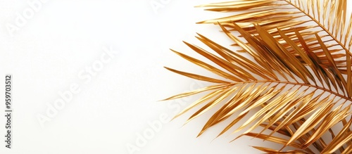 Tropical golden leaf palm t...