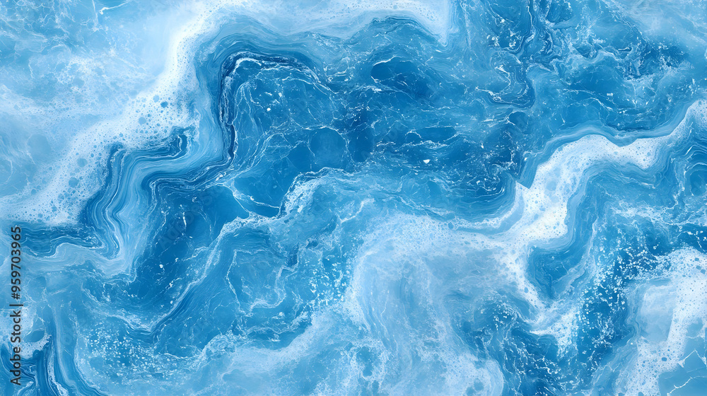 Abstract Ocean Waves with Foam Abstract Ocean Waves with Foam