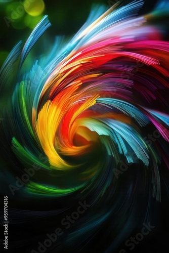 A vibrant swirl of colors in a mesmerizing abstract design, perfect for artistic projects and digital backgrounds. photo