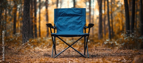 blue trekking folding chair...