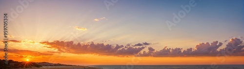 coucher de soleil plage océan ciel nuage couleur