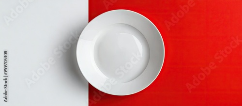 Top view of an empty white ...